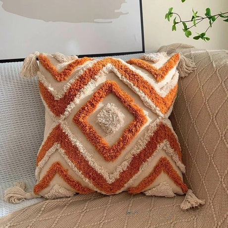 Tassel Pillow Cover - Boho Chic Decoration for Sofa or Bed - Stylish & Cozy - Boho Pillow Cover - Hurbane Home