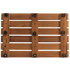Teak Bath Mat Inside Shower - Large Non - Slip Wooden Floor Mat for Spa - Wooden Bath Mat - Hurbane Home