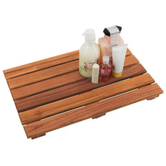 Teak Bath Mat Inside Shower - Large Non - Slip Wooden Floor Mat for Spa - Wooden Bath Mat - Hurbane Home