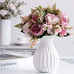 Textured Ceramic Vase - Elegant Design for Stylish Home Decor - Textured Ceramic Vase - Hurbane Home