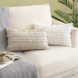 Textured Pillow Cover - Boho Design, Soft Cotton for Chic Home Décor - Boho Pillow Cover - Hurbane Home