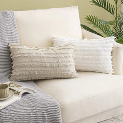 Textured Pillow Cover - Boho Design, Soft Cotton for Chic Home Décor - Boho Pillow Cover - Hurbane Home