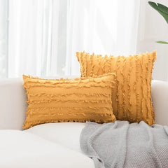 Textured Pillow Cover - Boho Design, Soft Cotton for Chic Home Décor - Boho Pillow Cover - Hurbane Home
