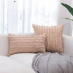 Textured Pillow Cover - Boho Design, Soft Cotton for Chic Home Décor - Boho Pillow Cover - Hurbane Home