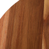 thick wooden cutting board with smooth hardwood surface
