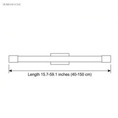 Slim tube LED vanity light dimensions diagram