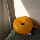 Round Glass Dimmable Wall Lamp Modern Donut LED Sconce