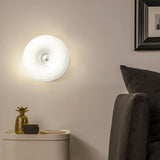 Round Glass Dimmable Wall Lamp Modern Donut LED Sconce