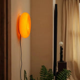 Round Glass Dimmable Wall Lamp Modern Donut LED Sconce