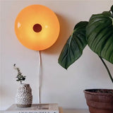 Round Glass Dimmable Wall Lamp Modern Donut LED Sconce