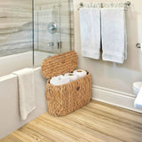 Toilet Paper Basket with Lid - Stylish Storage and Organization Solution - Toilet Paper Basket - Hurbane Home