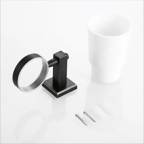 Toothbrush Holder Wall Mount with Automatic Toothpaste Dispenser - Space - Saving Organizer - Wall Mounted Toothbrush Holder - Hurbane Home