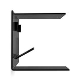 Compact storage solution featuring top shelf storage solutions