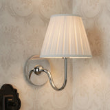 Traditional pleated linen shade wall sconce additional product view 6