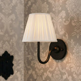 Traditional pleated linen shade wall sconce alternative angle view 7