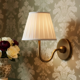 Traditional pleated linen shade wall sconce colour option view 9