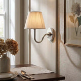 Traditional pleated linen shade wall sconce additional product view 12
