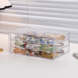Transparent Jewelry Organizer Box with Stackable Trays for Efficient Storage - Jewelry Organizer Box - Hurbane Home