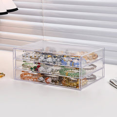 Transparent Jewelry Organizer Box with Stackable Trays for Efficient Storage - Jewelry Organizer Box - Hurbane Home