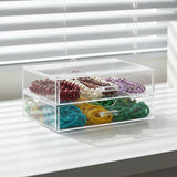 Transparent Jewelry Organizer Box with Stackable Trays for Efficient Storage - Jewelry Organizer Box - Hurbane Home