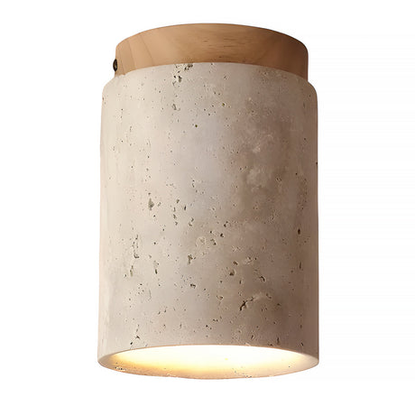 Travertine and wood semi flush ceiling light colour option view 21