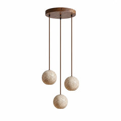 Travertine stone pendant light alternative angle view 19