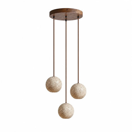 Travertine stone pendant light alternative angle view 19