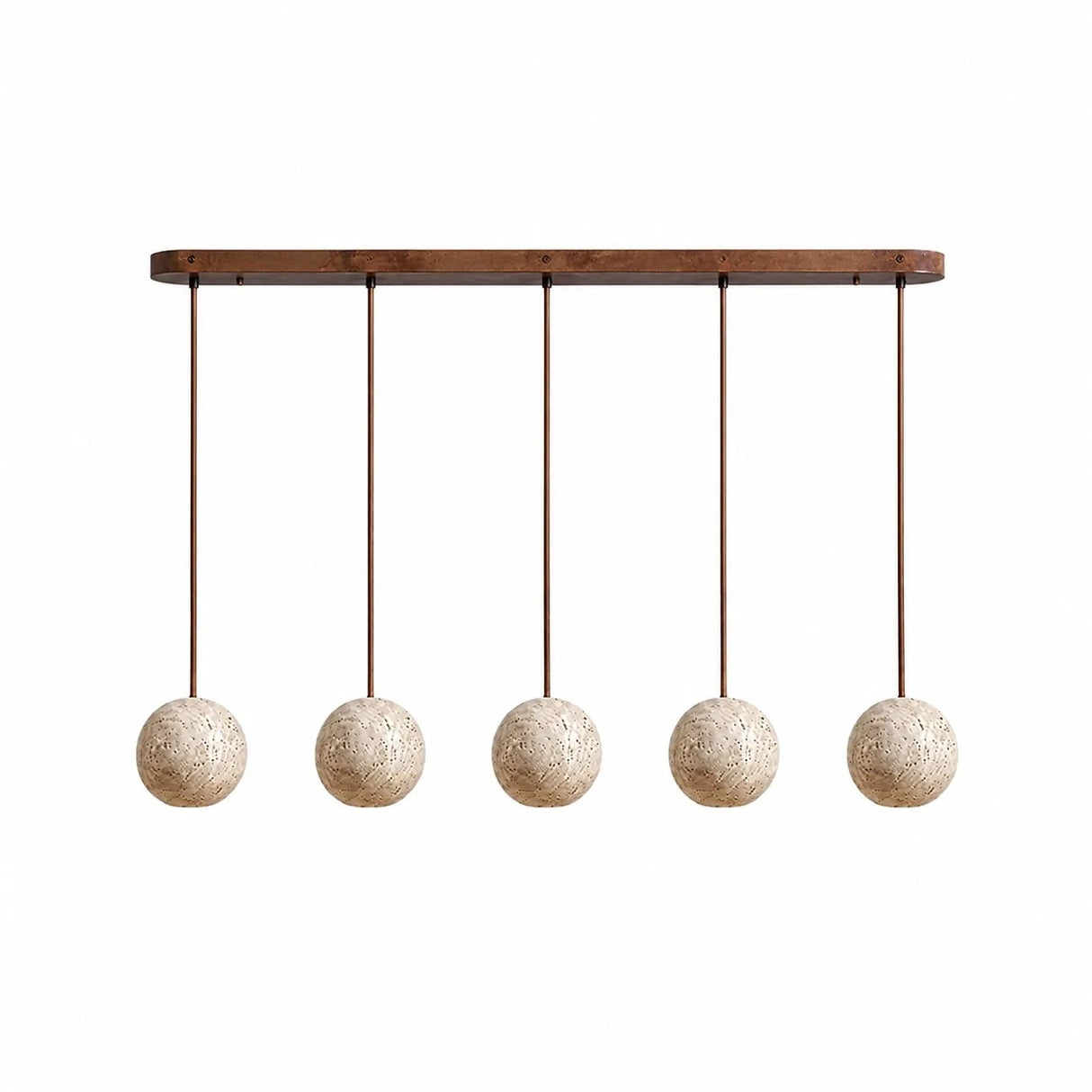 Travertine stone pendant light close detail view 20