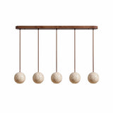 Travertine stone pendant light close detail view 20