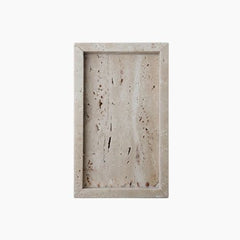 Travertine Stone Tray - Minimalist Organizer for Perfume, Candles and Jewelry - Hurbane Home