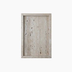 Travertine Stone Tray - Minimalist Organizer for Perfume, Candles and Jewelry - Hurbane Home