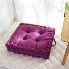 Tufted Floor Cushion - Plush Velvet Comfort for Japanese - Style Seating - Japanese Floor Cushions - Hurbane Home