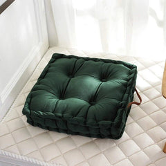 Tufted Floor Cushion - Plush Velvet Comfort for Japanese - Style Seating - Japanese Floor Cushions - Hurbane Home