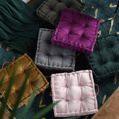 Tufted Floor Cushion - Plush Velvet Comfort for Japanese - Style Seating - Japanese Floor Cushions - Hurbane Home