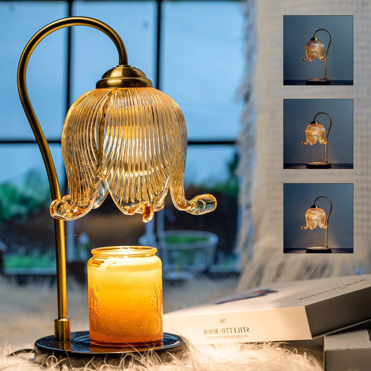 Tulip Light Electric Candle Warmer Lamp - Dimmable Aroma Lamp Bulb - candle warmer lamp - Hurbane Home