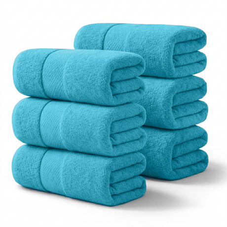 6-Piece Bath Sheet - 100% Cotton, Ultra-Absorbent, 550 GSM Extra Large Towels