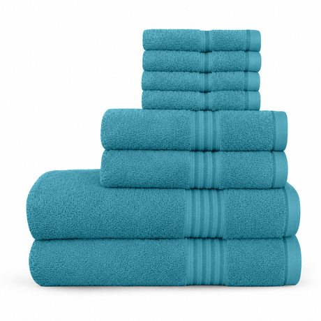 8-Piece Luxury Cotton Towel Set – Soft, Quick-Dry & Absorbent