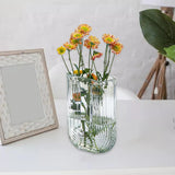 U Shape Vase - Elegant Round Glass Design for Modern Floral Displays - round glass vase - Hurbane Home