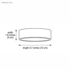 Dimension drawing of the fitting at 4.7 inches long and 1.6 inches wide