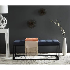 Upholstered End of Bed Bench with Tufted Storage - Elegant Bedroom Accent - upholstered bedroom bench - Hurbane Home