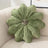 Velvet Round Pillow - Soft Plush Pleated Floral Accent Cushion - flower shaped throw pillows - Hurbane Home