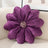 Velvet Round Pillow - Soft Plush Pleated Floral Accent Cushion - flower shaped throw pillows - Hurbane Home