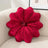 Velvet Round Pillow - Soft Plush Pleated Floral Accent Cushion - flower shaped throw pillows - Hurbane Home