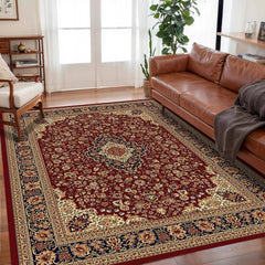 Velvet Rug – VIKAMA Bohemian Print Anti - Slip Large Area Rugs for Living Room - Hurbane Home