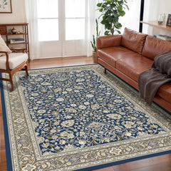 Velvet Rug – VIKAMA Bohemian Print Anti - Slip Large Area Rugs for Living Room - Hurbane Home