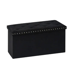 Velvet Storage Bench - Affordable Space - Saving Furniture for Bedroom Elegance - Bedroom Storage Bench - Hurbane Home