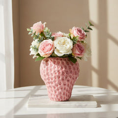 Vintage Ceramic Strawberry Vase - Textured Pot for Stylish Home Decor - Textured Ceramic Vase - Hurbane Home