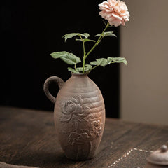 Vintage Ceramic Wall Vase - Textured Design for Stylish Home Decor - Textured Ceramic Vase - Hurbane Home