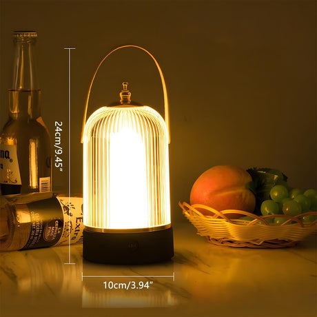 Cordless rechargeable table lamp detail view 6 showing finish and construction