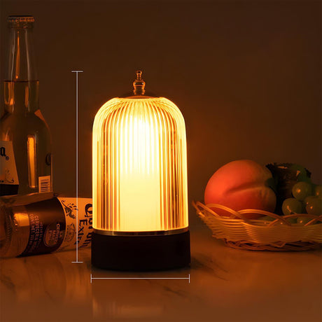 Cordless rechargeable table lamp detail view 7 showing finish and construction
